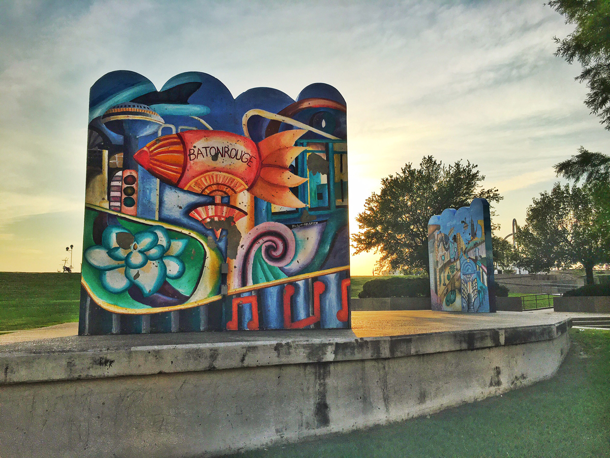 Baton Rouge street art: downtown mural