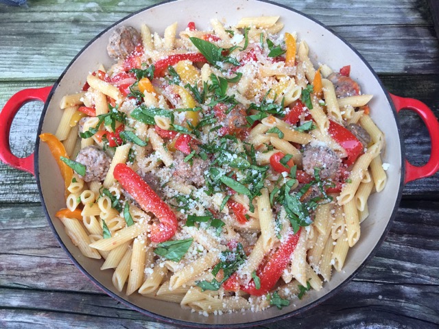 PastawithSausage&peppers1