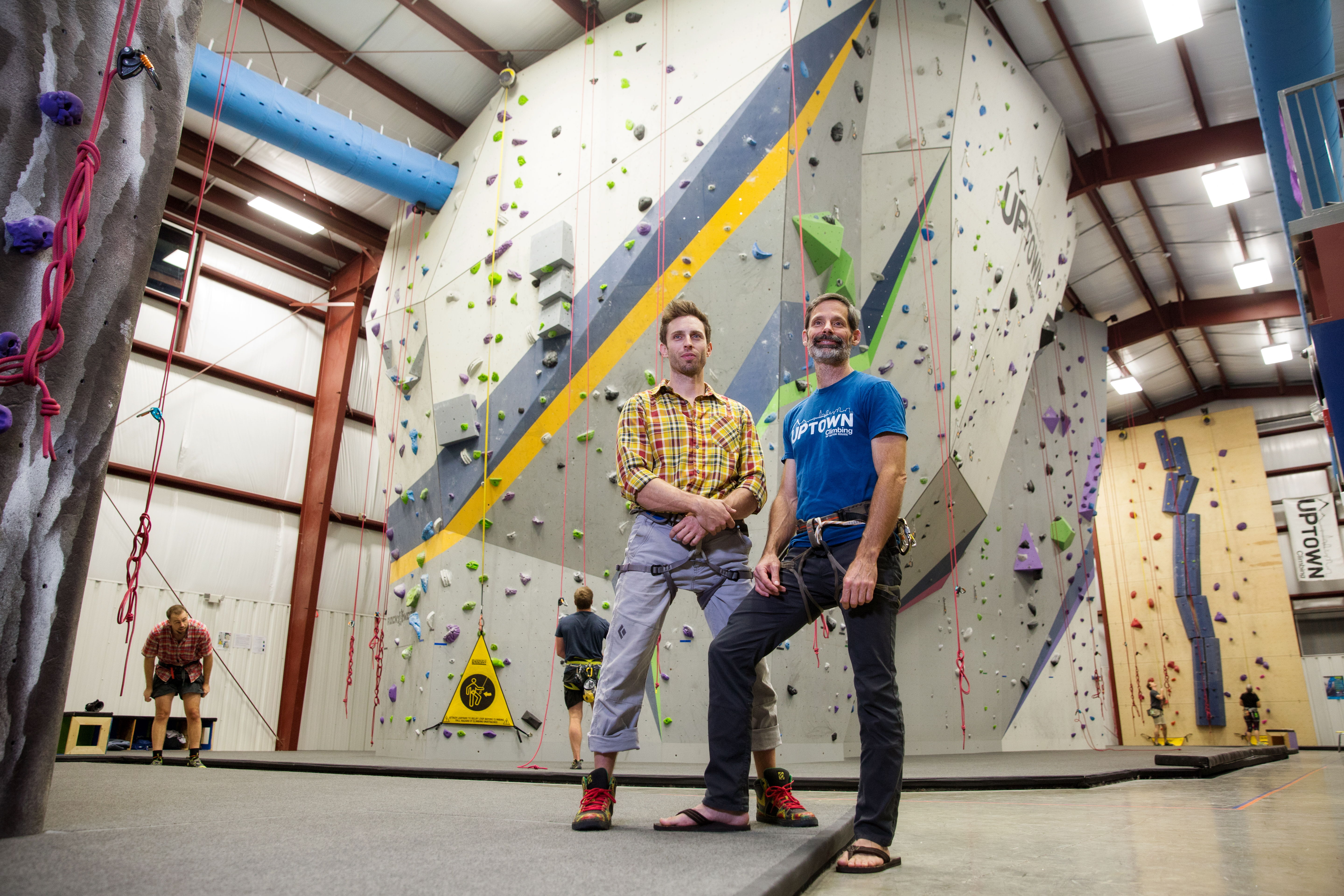 Uptown Climbing, Robb Antrobus (beard) and Lee Guilbeau, 12.4.17