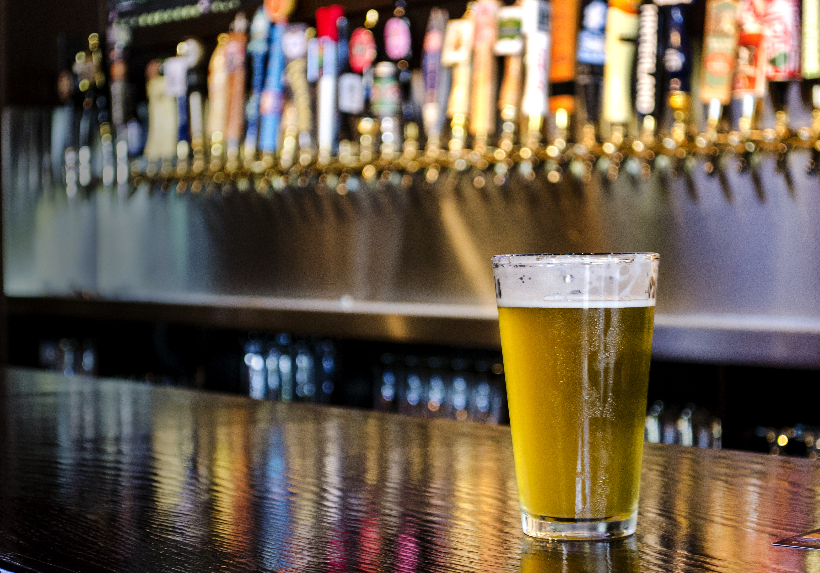 Pint of Beer on the Bar