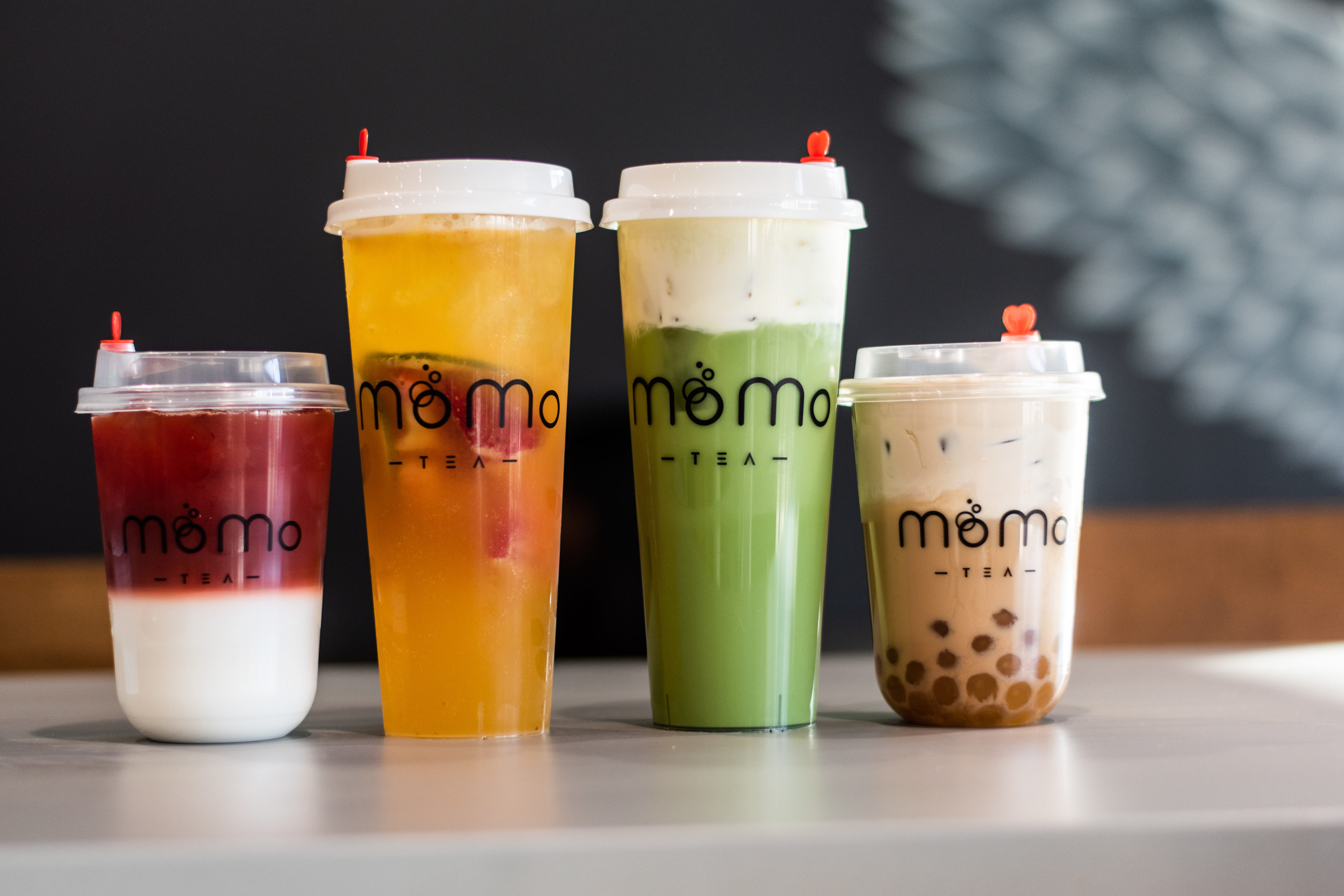 MoMo Tea______Superfruit TeaMatcha Tea with Cream CheeseBrulee Milk Tea