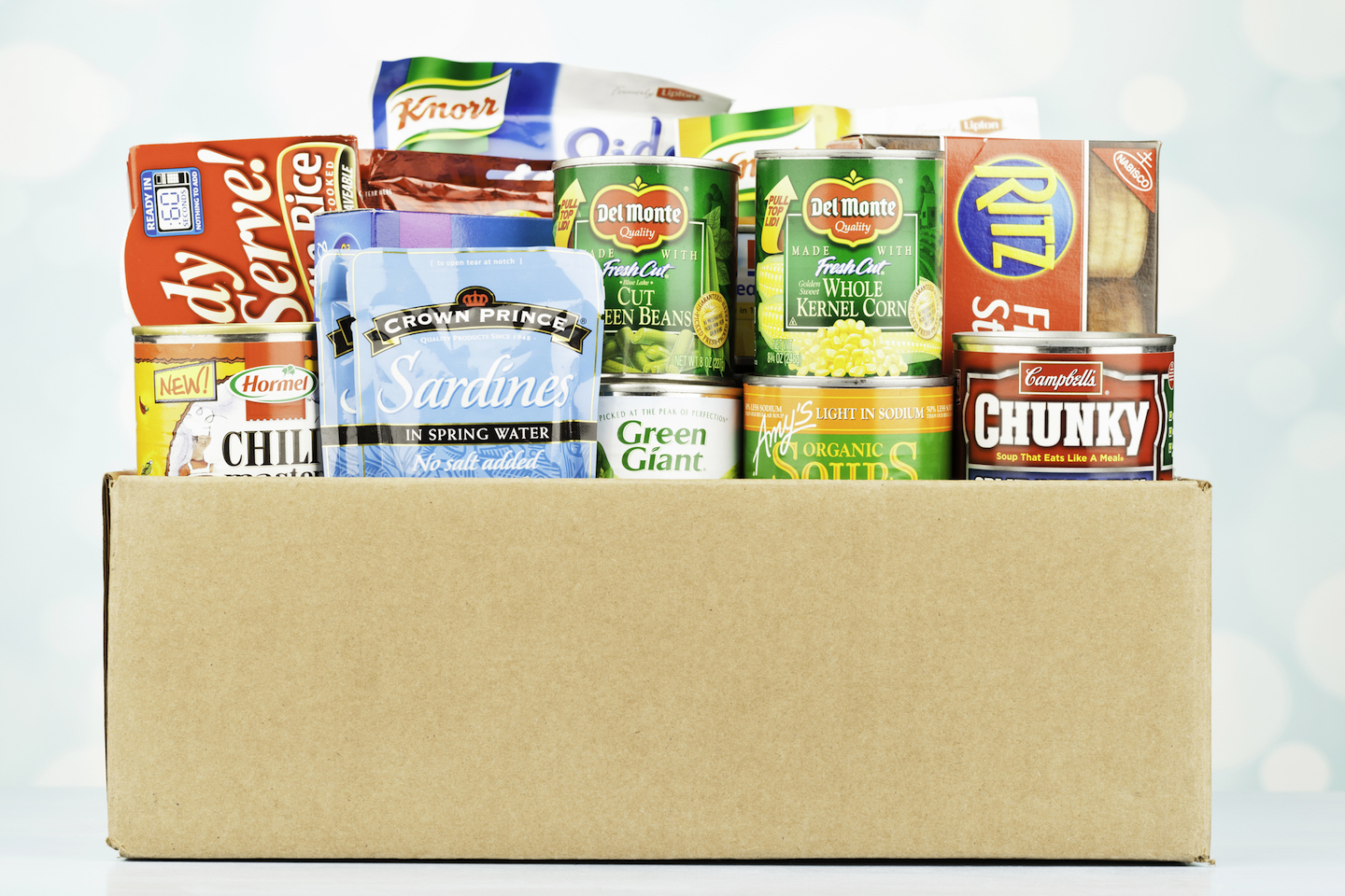 Boxed Groceries For Food Drive