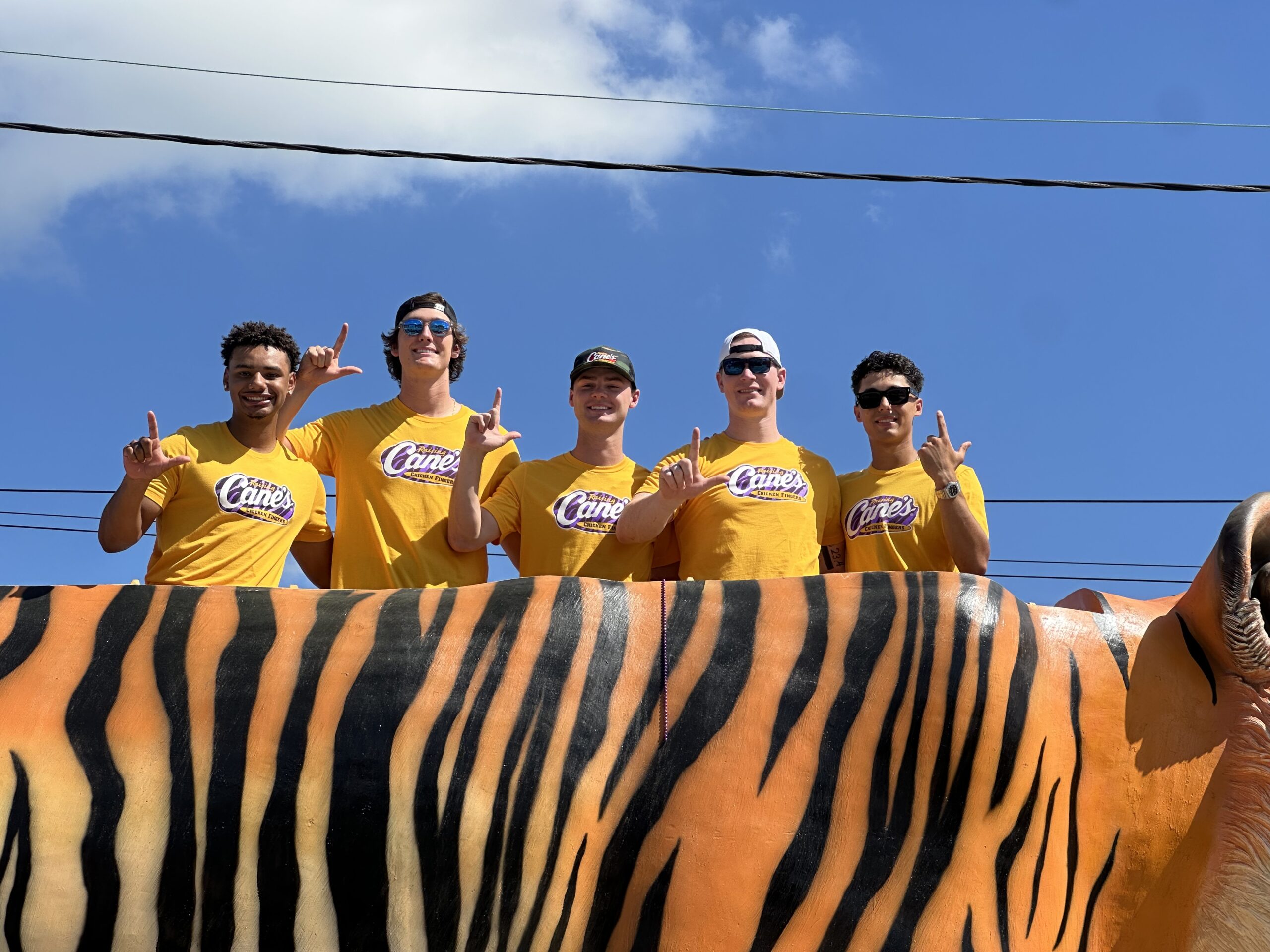 franetic-digital-marketing LSU Baseball team at Raising Cane's