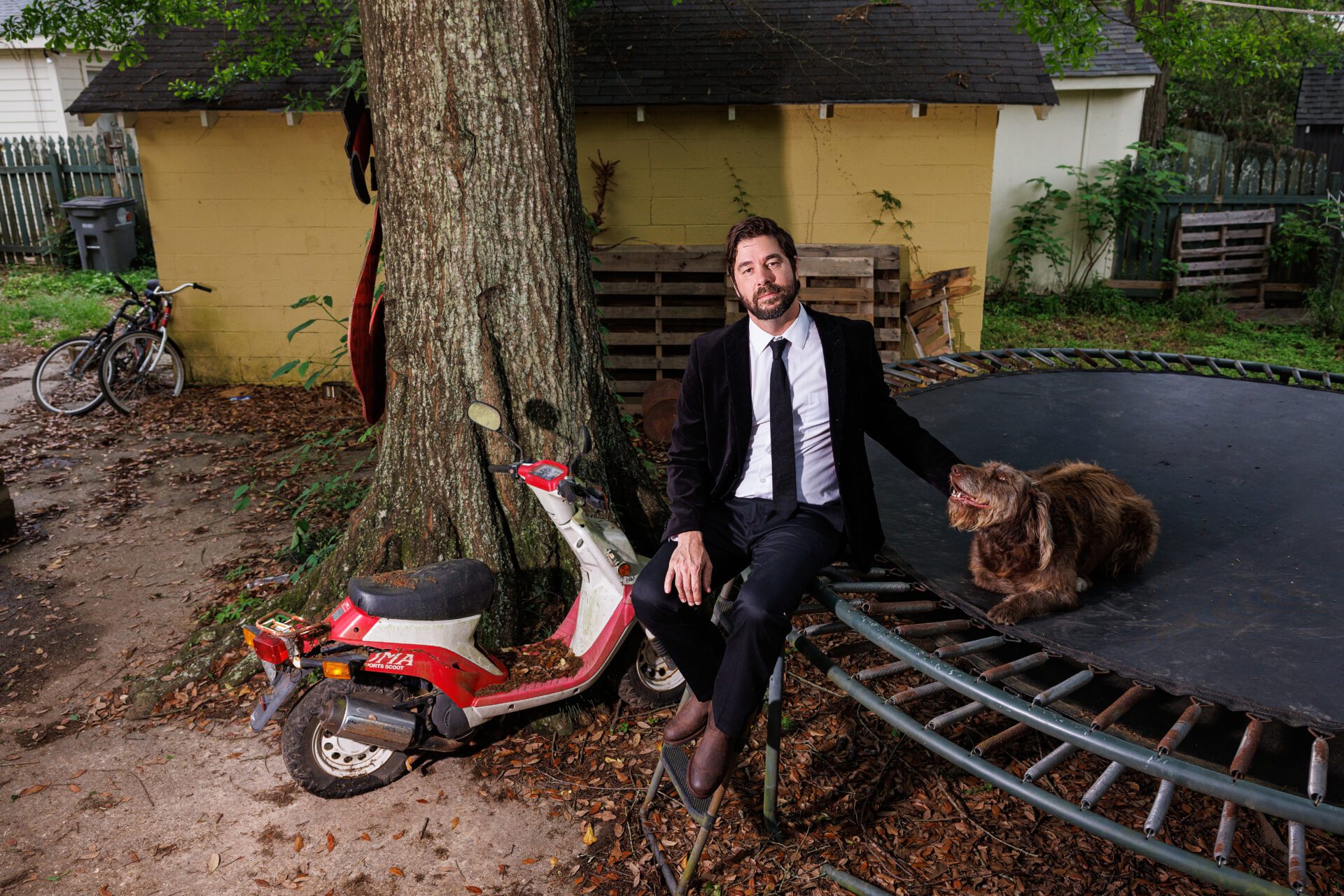 Peter Simon, The Creatives - with dog Luna and son Cohen